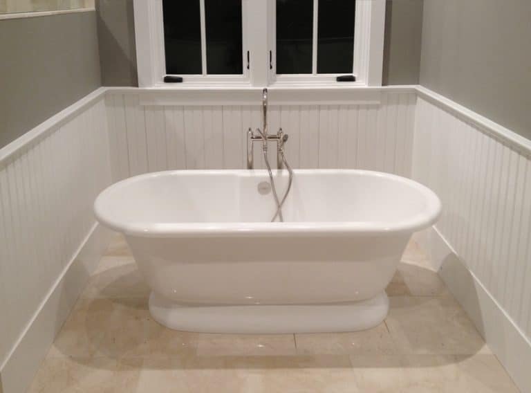 Tub Surrounded by Beadboard Wainscoting WindsorONE