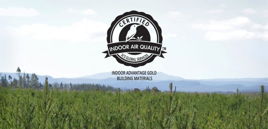 Health starts at home banner with new growth trees and SCS GOLD IAQ Rating