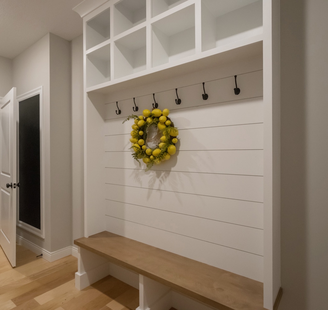 Built-ins dressed up with shiplap