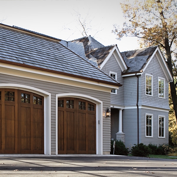 Bold White Trim featuring Stain-grade & Copper