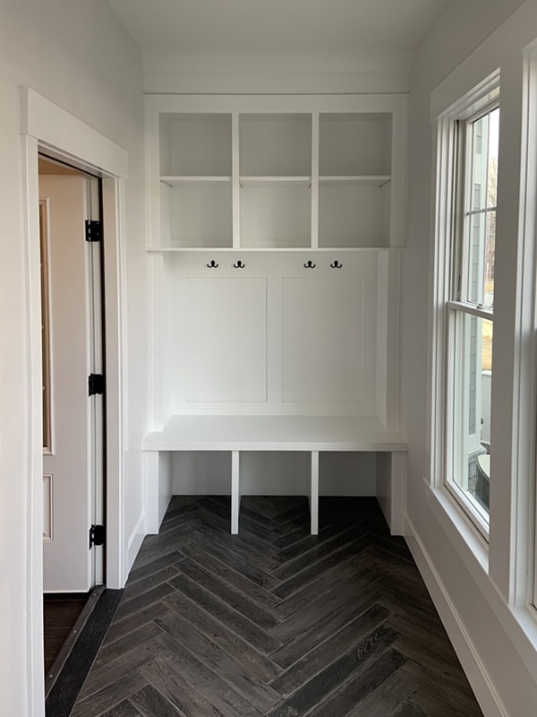 Custom mudroom bench hot sale