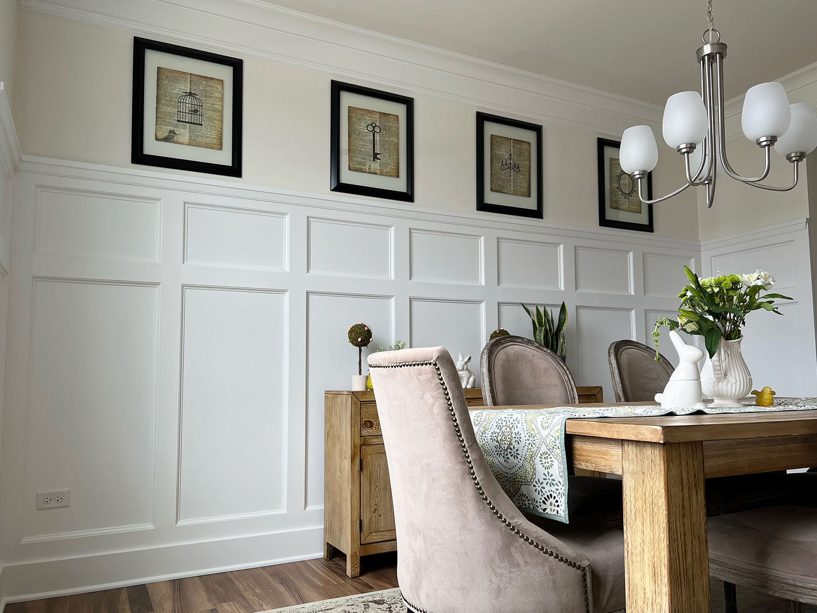 Hanging Mirrors Over Judges Paneling In Dining Room