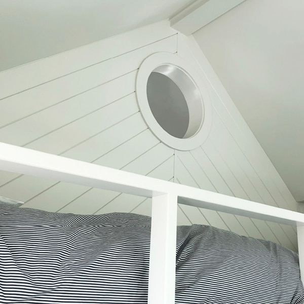 bunk with v-groove walled and circle window