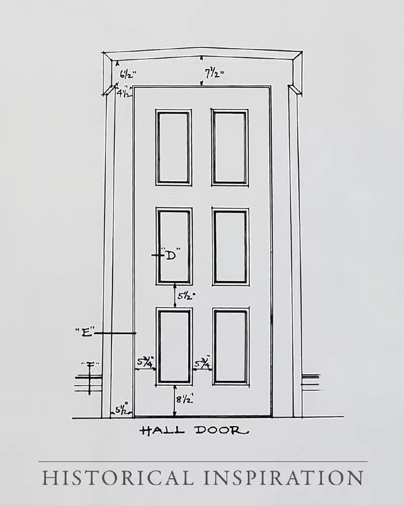 Historical Drawing of Splayed Casing, Hall Door