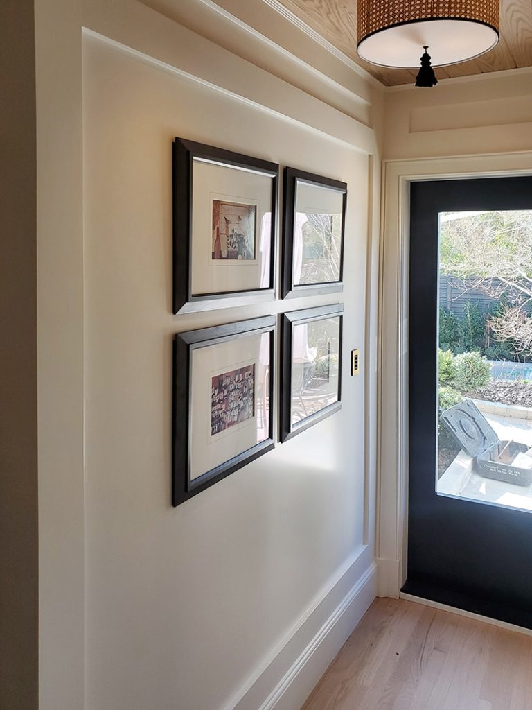 Entryway with S4S stiles and rails and four picture frames