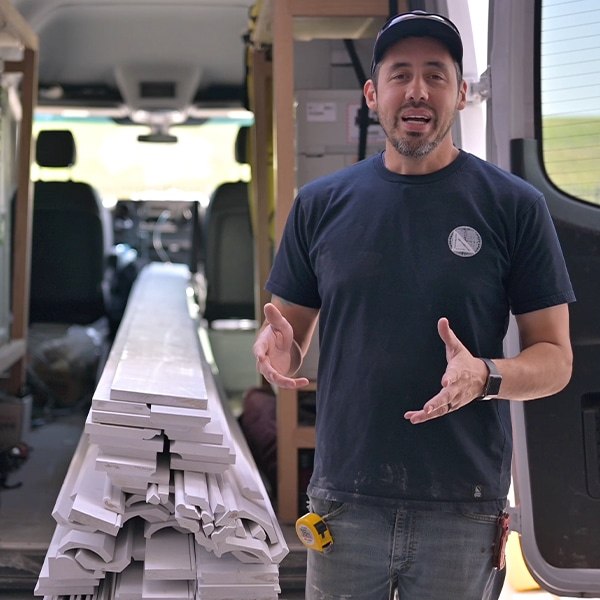 Richard McMurray explaining the importance of wood storage before installing on or in your home.