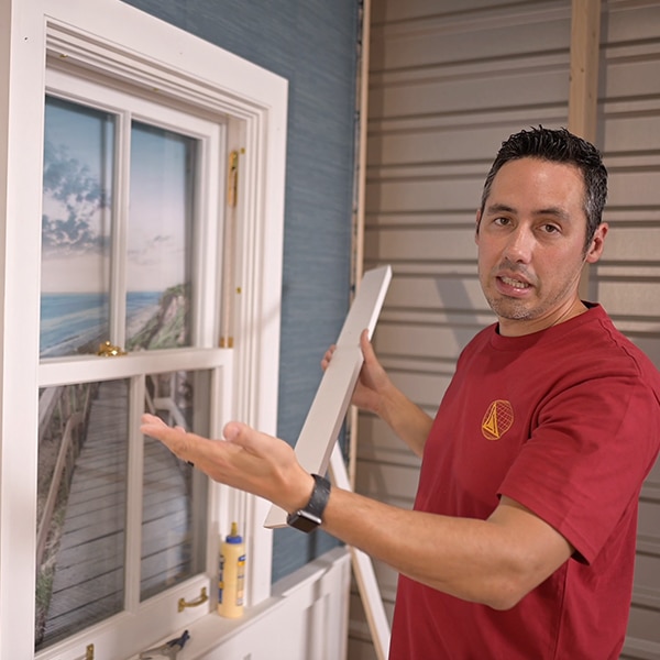 Richard McMurray explaining the art of Window Casings Installation