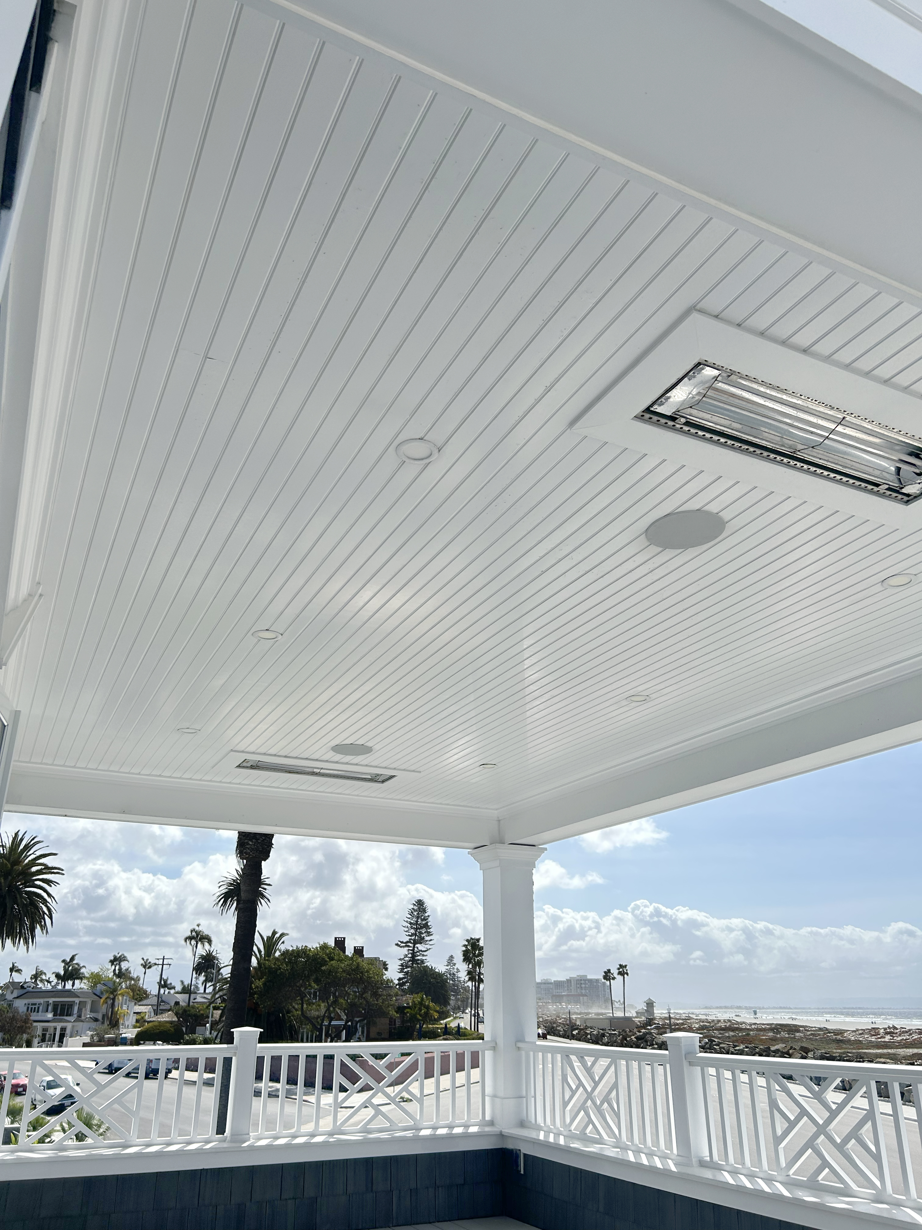 Exterior ceiling for a porch with 1x6 Beadboard