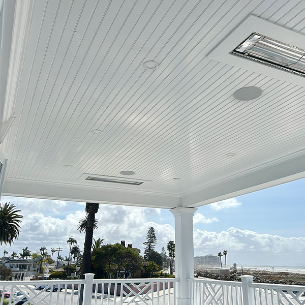 Exterior ceiling for a porch with 1x6 Beadboard