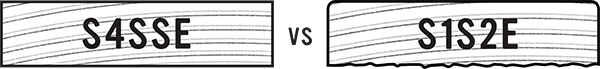 s4s_s1s_side_by_side_600 Illustration comparing the S4SSE and S1S2E Trim Board Profiles