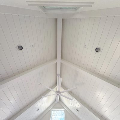 Trimmed Out Vaulted V-Groove Ceiling