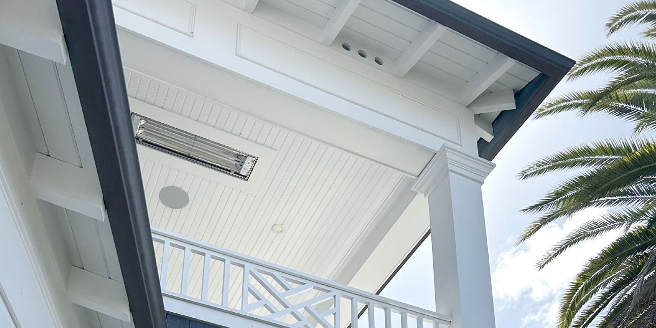 2nd level porch with beadboard ceiling