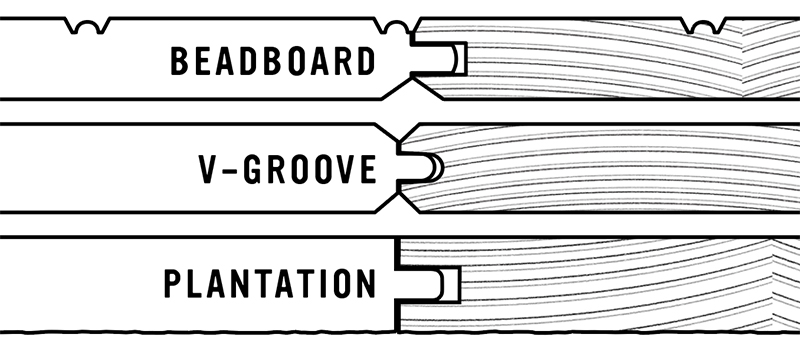 Screenshot 3 types of exterior tongue and groove boards