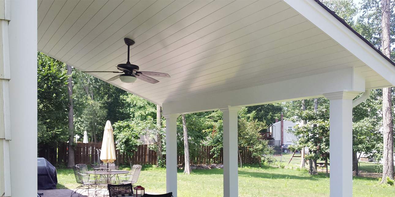 WindsorONE Shiplap used on a covered porch