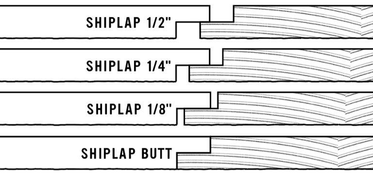 exterior_shiplap_gap_options Shiplap gap options diagram