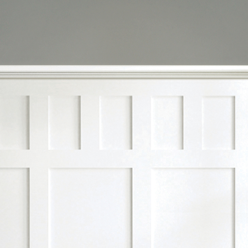 split stiles and rails wainscoting with flat stock trim