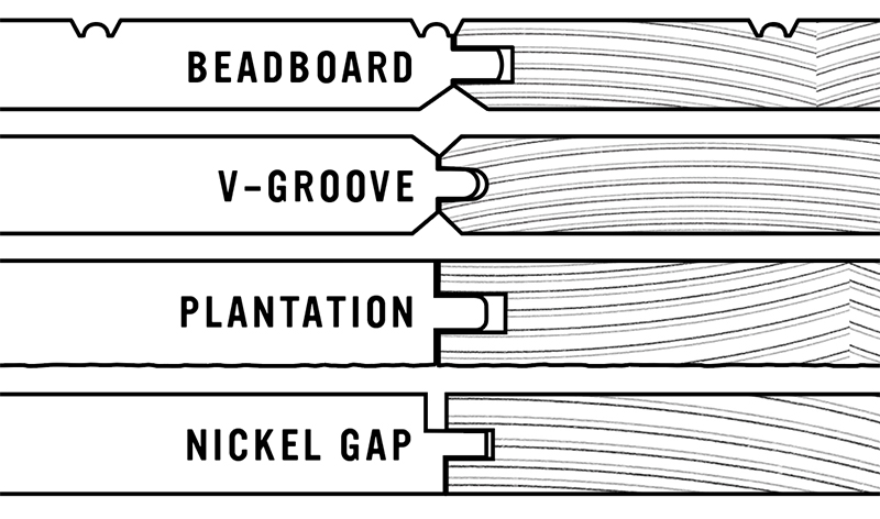 Screenshot interior tongue and groove board types