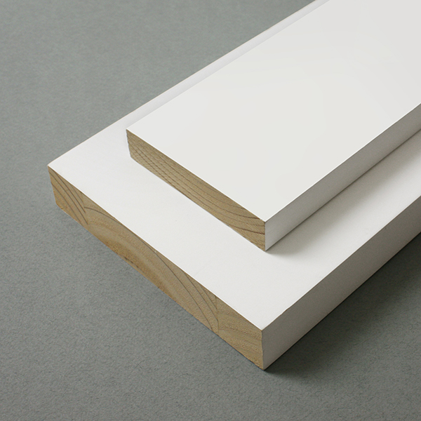2 primed wood flat stock S4SSE Trim Boards