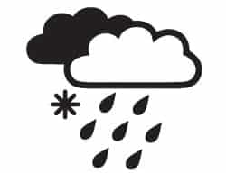 WRS icon Weather Resistant System, clouds and rain