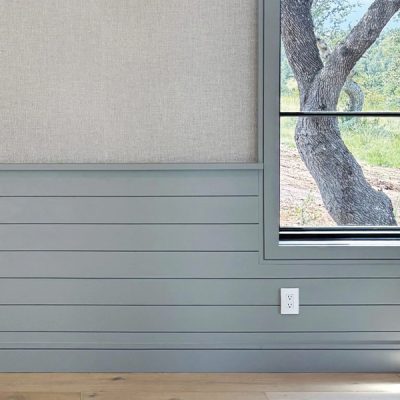 Painted Shiplap Wainscoting
