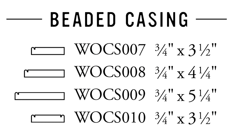 WindsorONE Beaded casing profiles primed wood, craftsmanship first