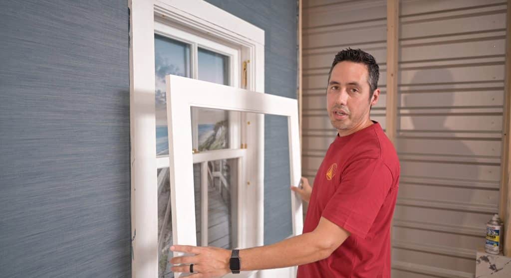 Richard from finish carpentry TV putting in a window casing